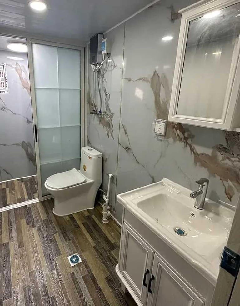 40ft House with Luxury Design, with 3 Bedroom, 1 Living Room, 1 Bathroom and Kitchen,Prefab House for Living, Foldable Mobile Home Easy Setup & Move - Image 5
